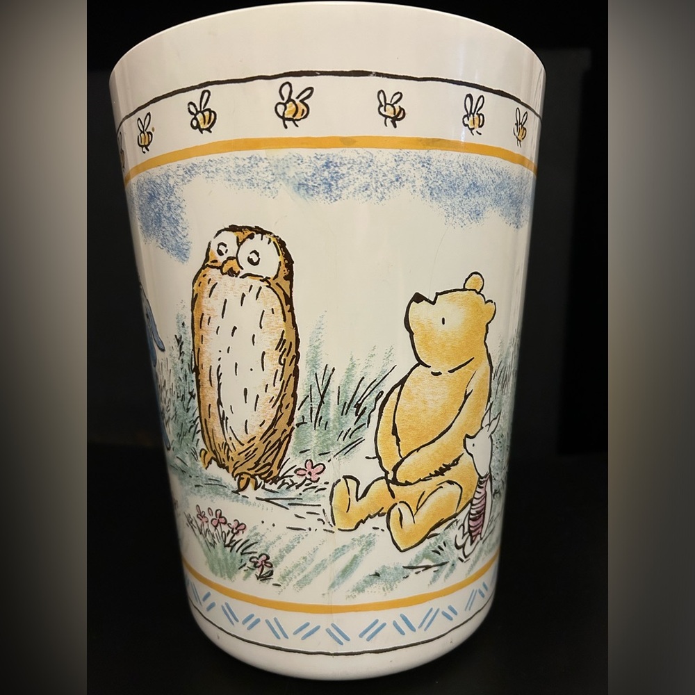 Disney Classic Pooh Winnie the Pooh Waste Basket Trash Can